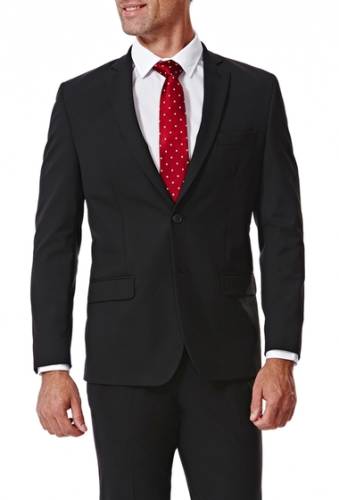 Imbracaminte barbati haggar gabardine 4-way stretch slim fit 2-button suit separate coat black