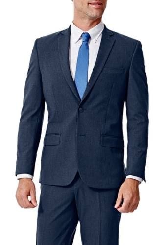 Imbracaminte barbati haggar gabardine 4-way stretch slim fit 2-button suit separate coat blue