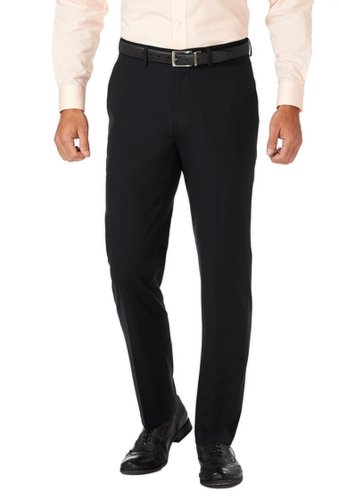 Imbracaminte barbati haggar gabardine 4-way stretch slim fit flat front dress pants - 29-34 inseam black
