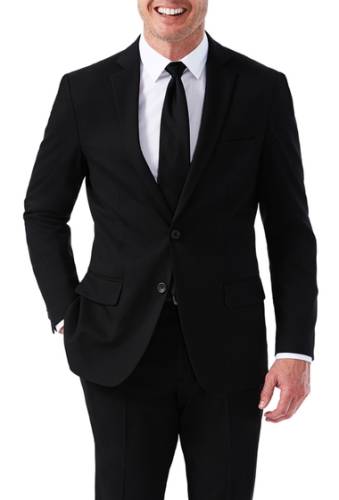 Imbracaminte barbati haggar sharkskin stretch slim fit 2-button suit separate coat black