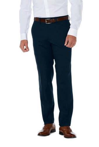 Imbracaminte barbati haggar sharkskin stretch slim fit flat front suit separate pants - 30-34 inseam dark navy