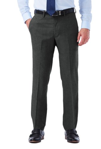 Imbracaminte barbati haggar sharkskin stretch slim fit flat front suit separate pants - 30-34 inseam med grey