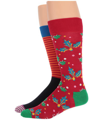 Imbracaminte barbati happy socks christmas cracker holly gift box redgreen
