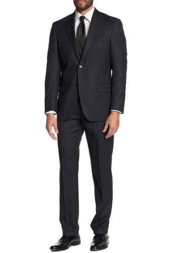 Imbracaminte barbati hart schaffner marx stripe print new york fit 2-piece suit dark grey