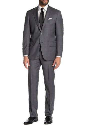 Imbracaminte barbati hart schaffner marx stripe print new york fit 2-piece suit light grey