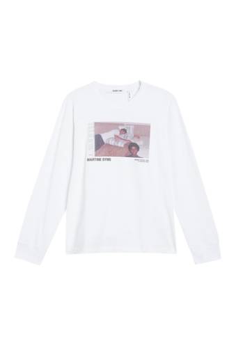 Imbracaminte barbati helmut lang bed long sleeve graphic pullover white