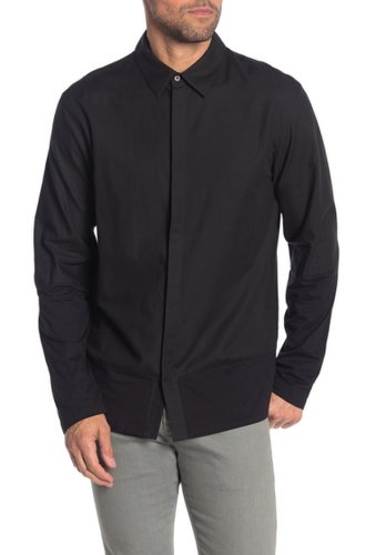 Imbracaminte barbati helmut lang combo knit long sleeve shirt black