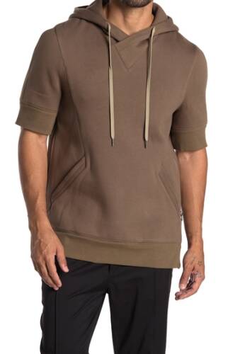 Imbracaminte barbati helmut lang short sleeve hooded sweatshirt olv