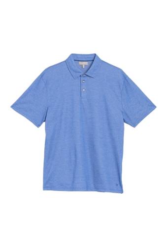 Imbracaminte barbati hickey freeman 3-button short sleeve polo shirt cobalt