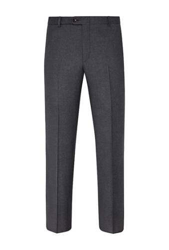 Imbracaminte barbati hickey freeman mouline light melange grey flat front wool suit separates trousers med grey