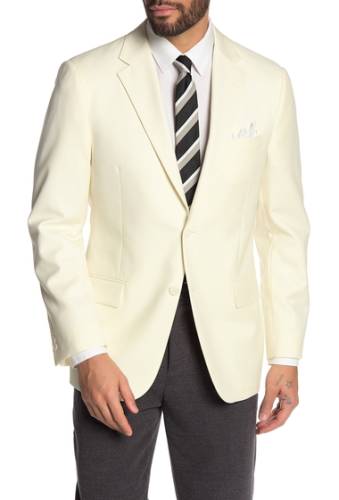 Imbracaminte barbati hickey freeman solid notch collar dual button sports coat white