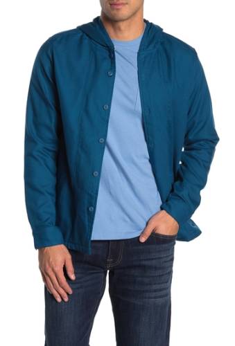 Imbracaminte barbati hurley hooded classic fit shirt jacket blue force