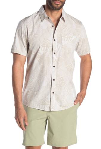 Imbracaminte barbati hurley paradise winds short sleeve button-down shirt platinum t