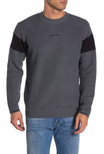 Imbracaminte barbati hurley rogers varsity stripe knit sweater dark grey