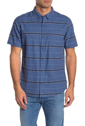 Imbracaminte barbati hurley thompson stripe classic fit shirt mystic nav