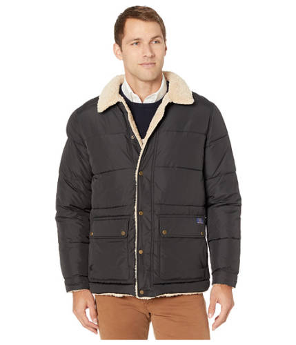 Imbracaminte barbati izod quilted hipster jacket w sherpa trim black