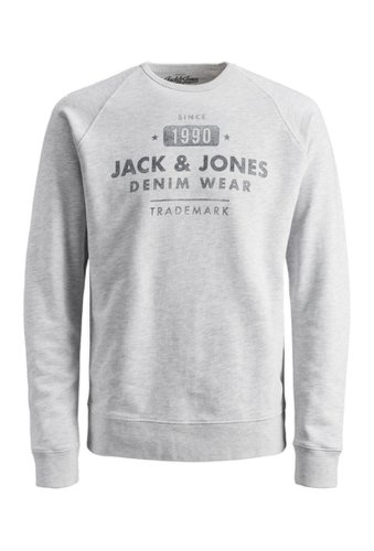 Imbracaminte barbati jack jones vintage logo raglan sweatshirt white melangedetail