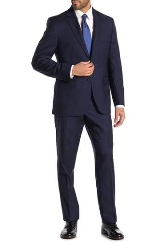 Imbracaminte barbati jb britches logan medium blue plaid two button notch lapel wool classic fit suit medium blue
