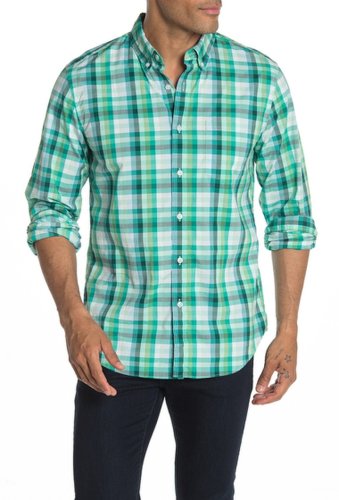 Imbracaminte barbati jcrew plaid slim fit shirt green
