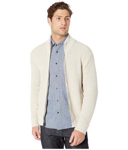 Imbracaminte barbati jcrew zip-up mockneck sweater in waffle cotton canvas