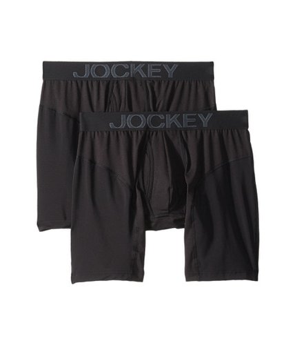Imbracaminte barbati jockey athletic rapidcool midway brief 2-pack black