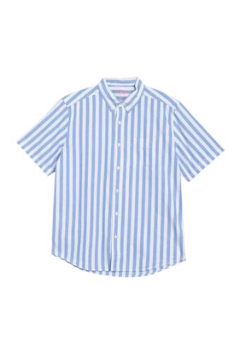 Imbracaminte barbati joe fresh pride striped short sleeve shirt blue