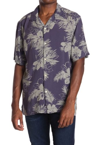 Imbracaminte barbati joe fresh tropical short sleeve regular fit hawaiian shirt lt navy