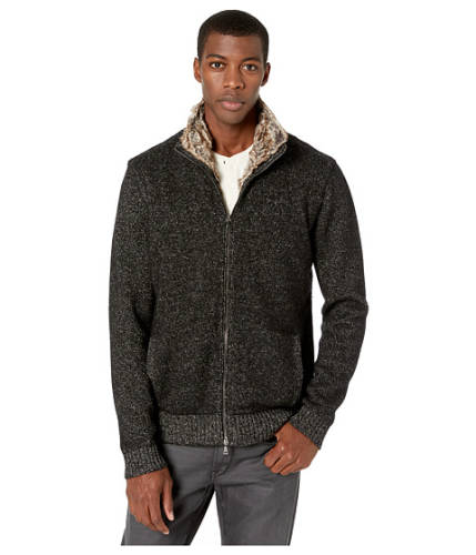 Imbracaminte barbati john varvatos collection classic fit shearling zip jacket y2690v3 black