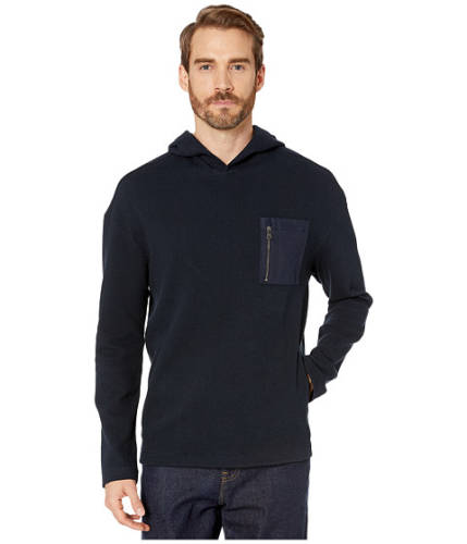 Imbracaminte barbati john varvatos easy fit textured hoodie with chest pocket k3210v4 midnight