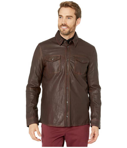 Imbracaminte barbati john varvatos leather shirt jacket l1162v3b port