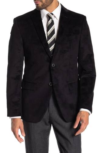 Imbracaminte barbati john varvatos star usa bedford black pattern two button notch lapel jacket black