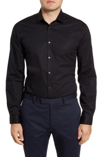 Imbracaminte barbati john varvatos star usa slim fit solid dress shirt black