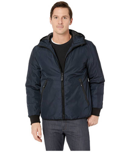 Imbracaminte barbati kenneth cole new york poly oxford hooded puffer navy