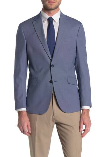 Imbracaminte barbati kenneth cole reaction patterned two button notch collar modern fit jacket 421navywh