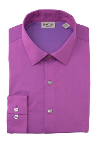 Imbracaminte barbati kenneth cole reaction solid slim fit dress shirt bright rose