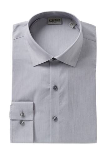Imbracaminte barbati kenneth cole reaction solid slim fit dress shirt gry frst