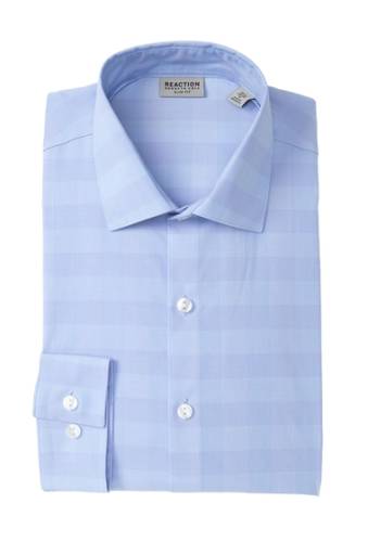 Imbracaminte barbati kenneth cole reaction tonal plaid slim fit technicole dress shirt blue horizon