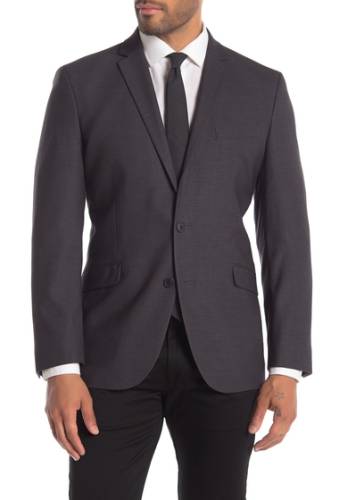 Imbracaminte barbati kenneth cole reaction two button notch lapel blazer grey textured solid