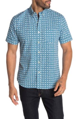 Imbracaminte barbati kennington celebration short sleeve printed pocket shirt blue