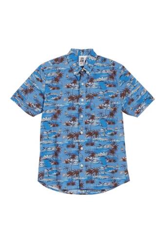 Imbracaminte barbati kennington palm paradise short sleeve shirt blue