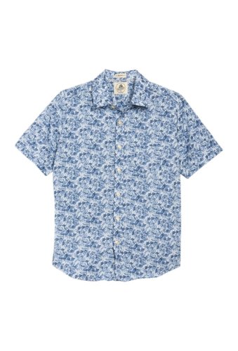Imbracaminte barbati kennington short sleeve printed regular fit shirt blue