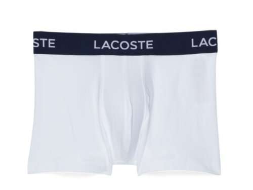 Imbracaminte barbati lacoste 5-pack cotton stretch trunks white