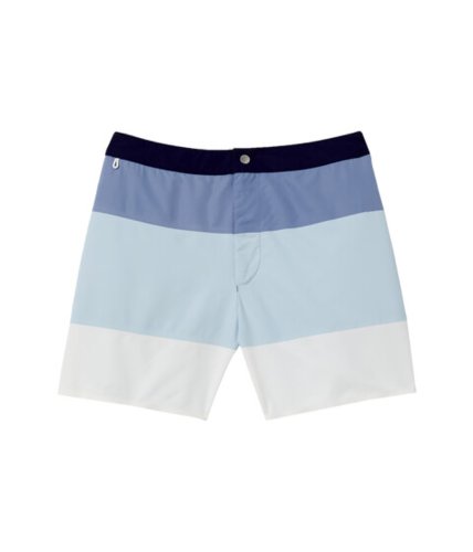 Imbracaminte barbati lacoste color-block stripe swim trunks with button quotsummerquot navy bluepurpyrillflour