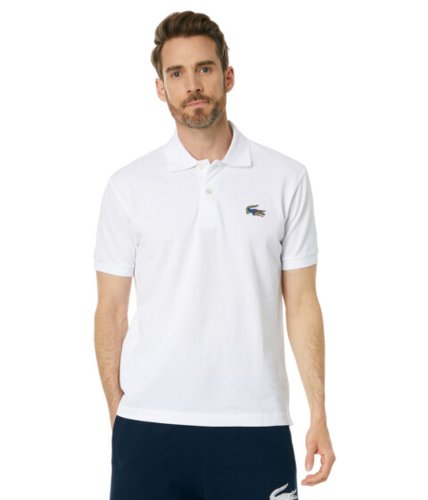 Imbracaminte barbati lacoste netflix lupin short sleeve classic fit polo shirt whiteelite