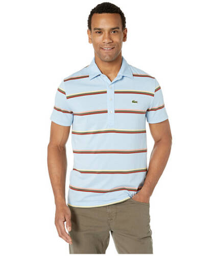 Imbracaminte barbati lacoste short sleeve striped light jersey pima cotton polo regular fit creekmulticolor