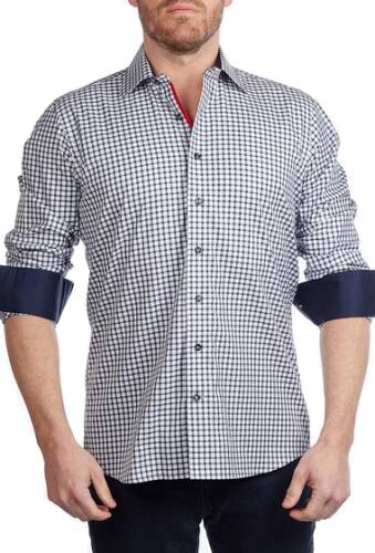 Imbracaminte barbati levinas gingham contemporary fit shirt navy check
