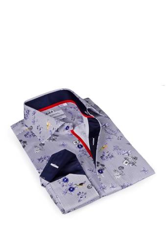 Imbracaminte barbati levinas signature pattern slim fit sport shirt novelty print