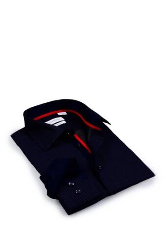 Imbracaminte barbati levinas signature pattern slim fit sport shirt sm navy dots