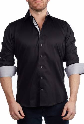 Imbracaminte barbati levinas solid contemporary fit shirt black