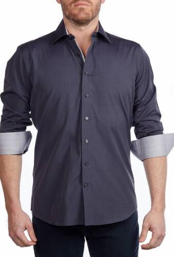 Imbracaminte barbati levinas solid contemporary fit shirt charcoal